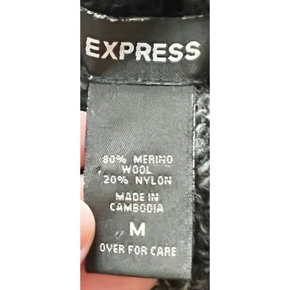 Express Turtle Neck Knit Sweater 80% Merino Wool sz(M) NWOT - Picture 7 of 7